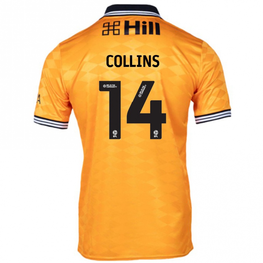 גברים כדורגל Natasha Collins #14 כָּתוֹם ג'רזי ביתית 2024/25