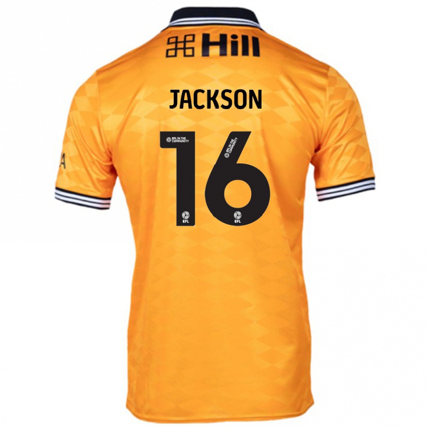 גברים כדורגל Abbie Jackson #16 כָּתוֹם ג'רזי ביתית 2024/25