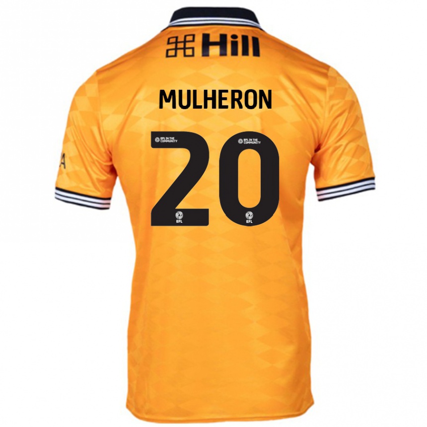 גברים כדורגל Bronwyn Mulheron #20 כָּתוֹם ג'רזי ביתית 2024/25