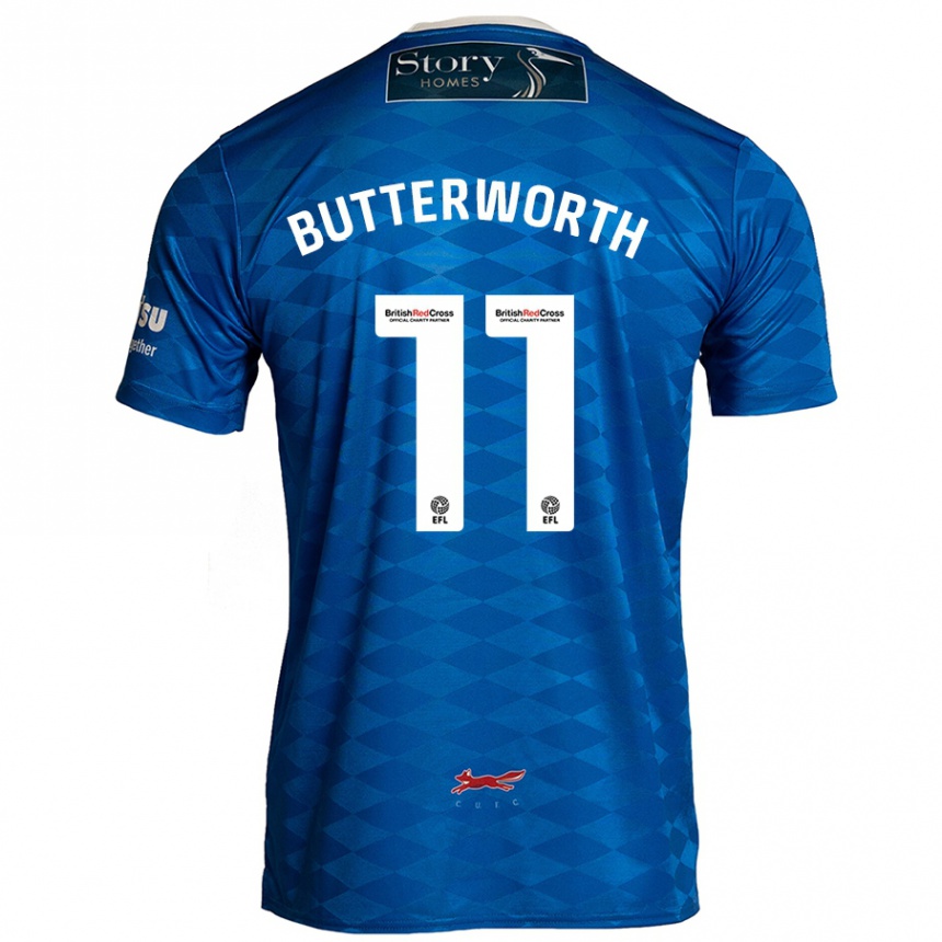 גברים כדורגל Daniel Butterworth #11 כְּחוֹל ג'רזי ביתית 2024/25