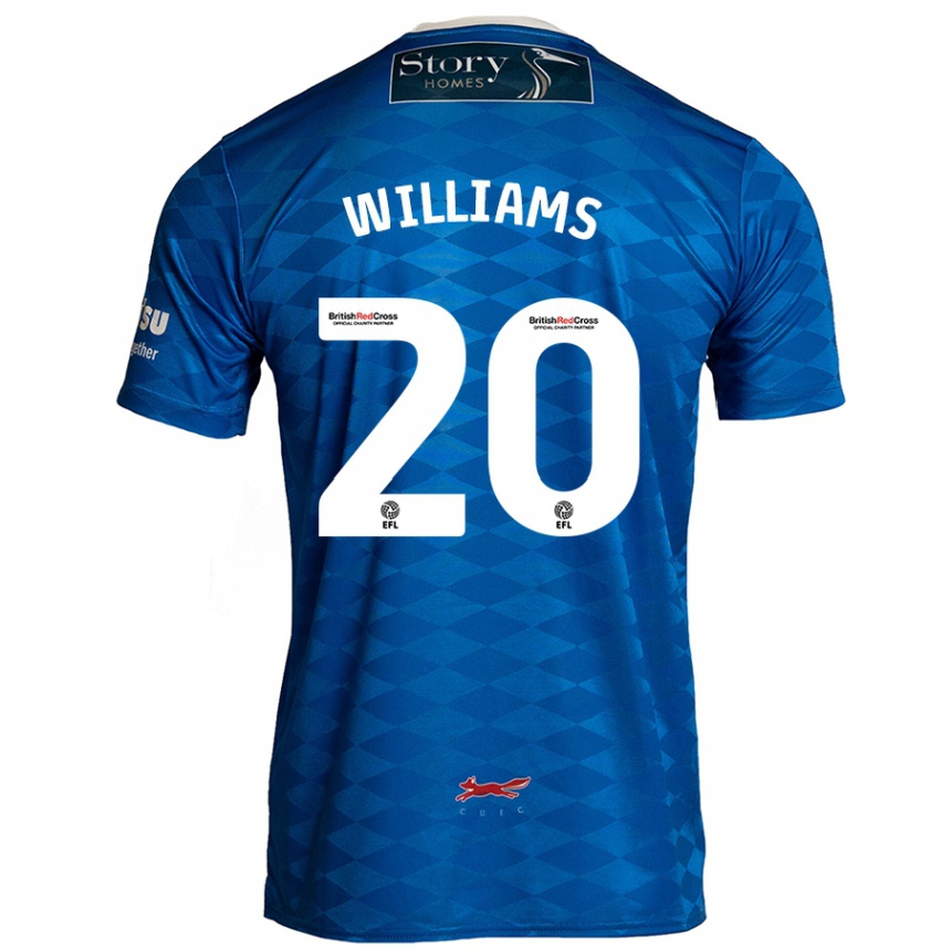גברים כדורגל Ben Williams #20 כְּחוֹל ג'רזי ביתית 2024/25
