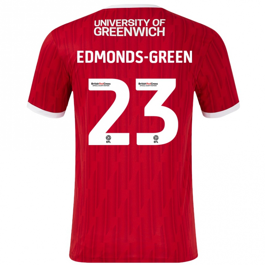גברים כדורגל Rarmani Edmonds-Green #23 אדום לבן ג'רזי ביתית 2024/25