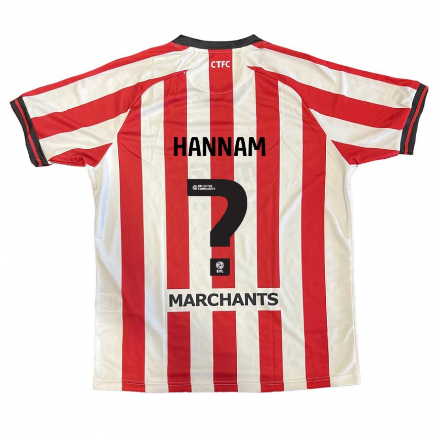 גברים כדורגל Shawna Hannam #0 אדום לבן ג'רזי ביתית 2024/25