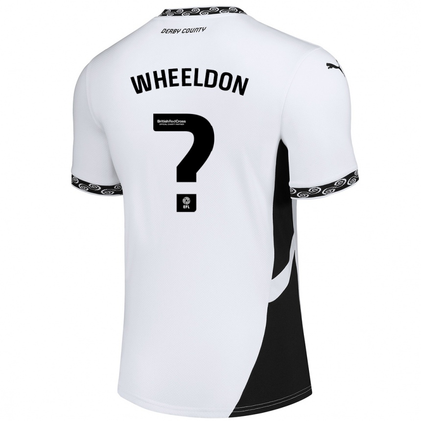 גברים כדורגל Lennon Wheeldon #0 לבן שחור ג'רזי ביתית 2024/25