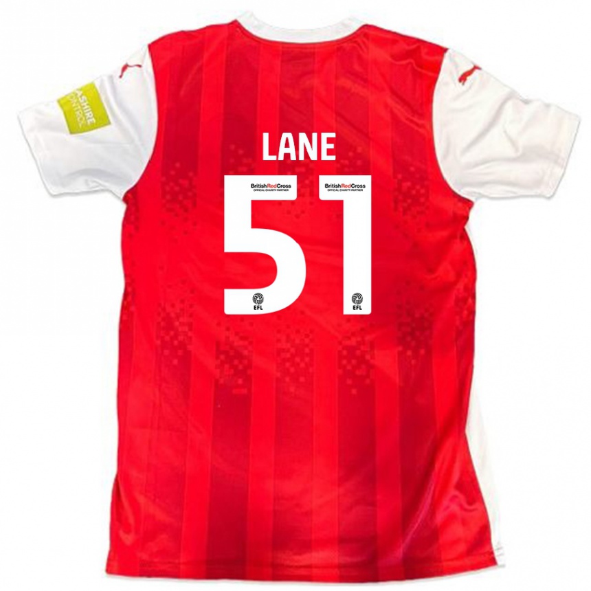 גברים כדורגל Mikey Lane #51 אדום לבן ג'רזי ביתית 2024/25