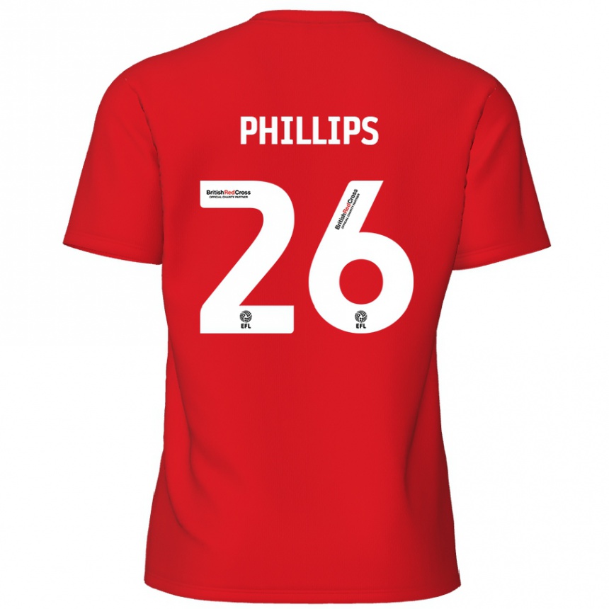 גברים כדורגל Noah Phillips #26 אָדוֹם ג'רזי ביתית 2024/25