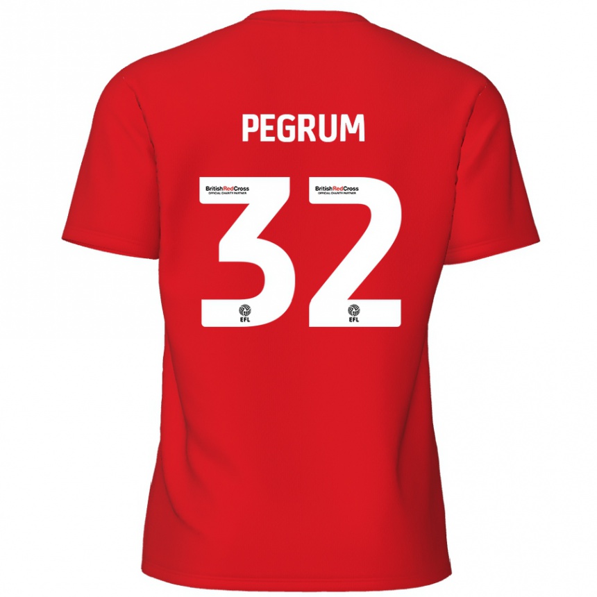 גברים כדורגל Charlie Pegrum #32 אָדוֹם ג'רזי ביתית 2024/25