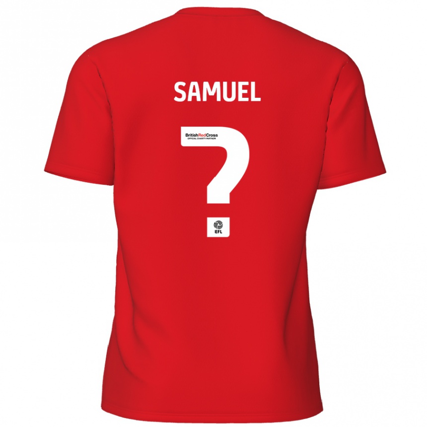 גברים כדורגל Devine Samuel #0 אָדוֹם ג'רזי ביתית 2024/25