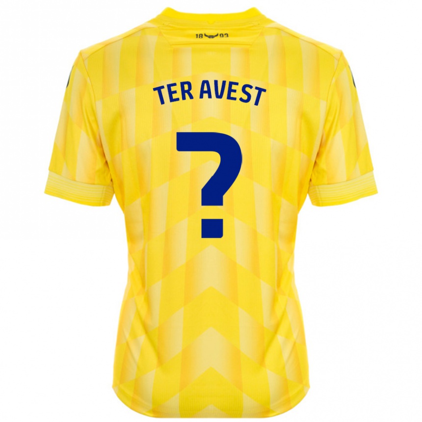 גברים כדורגל Hidde Ter Avest #0 צָהוֹב ג'רזי ביתית 2024/25