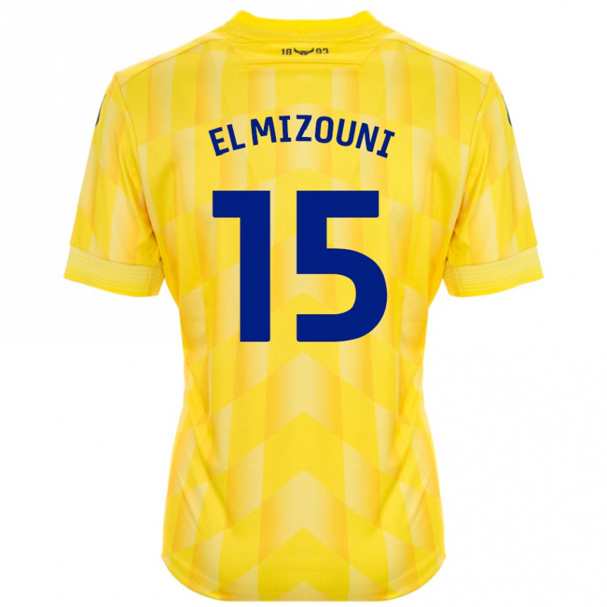 גברים כדורגל Idris El Mizouni #15 צָהוֹב ג'רזי ביתית 2024/25