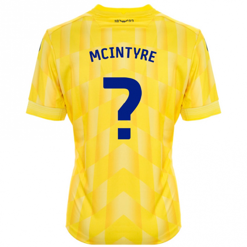 גברים כדורגל Richard Mcintyre #0 צָהוֹב ג'רזי ביתית 2024/25