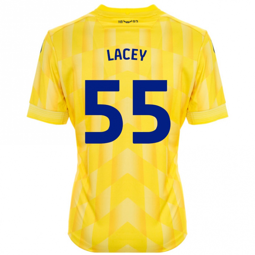 גברים כדורגל Aaron Lacey #55 צָהוֹב ג'רזי ביתית 2024/25