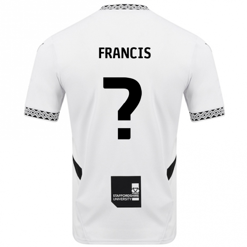 גברים כדורגל Louis Francis #0 לָבָן ג'רזי ביתית 2024/25