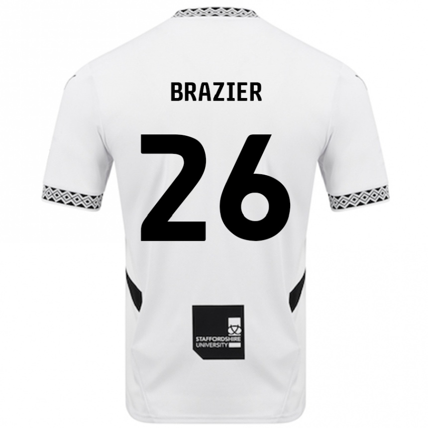 גברים כדורגל Liam Brazier #26 לָבָן ג'רזי ביתית 2024/25
