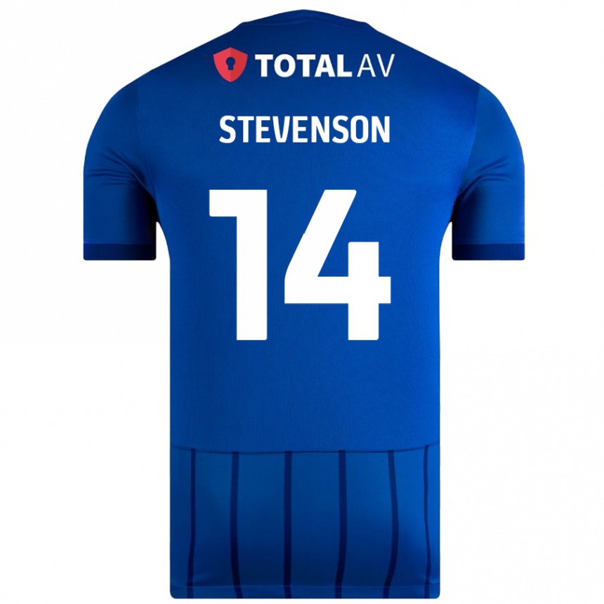 גברים כדורגל Ben Stevenson #14 כְּחוֹל ג'רזי ביתית 2024/25