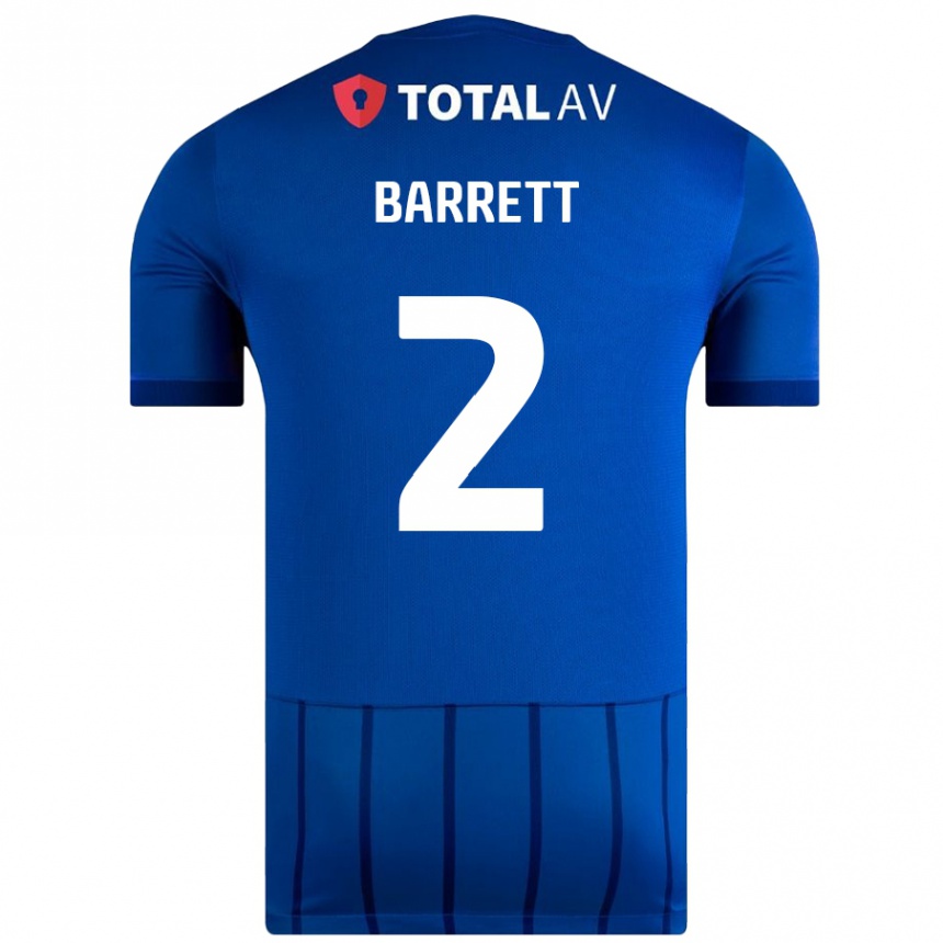 גברים כדורגל Nicole Barrett #2 כְּחוֹל ג'רזי ביתית 2024/25