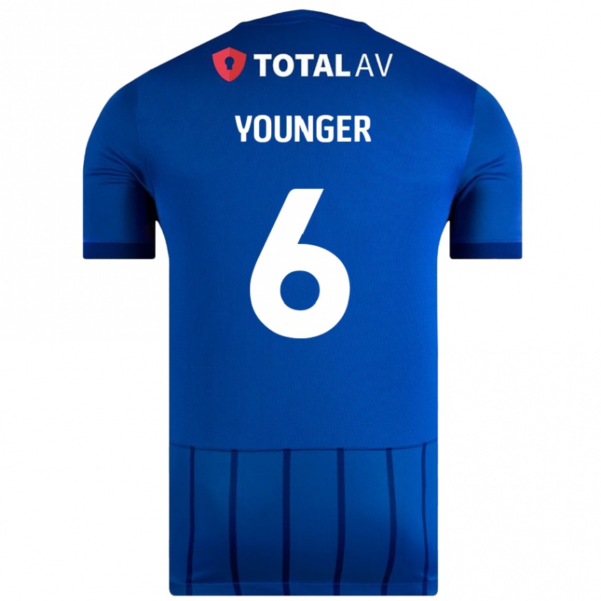 גברים כדורגל Jazz Younger #6 כְּחוֹל ג'רזי ביתית 2024/25