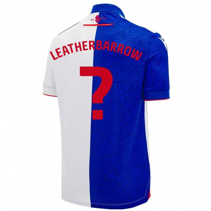 גברים כדורגל Freddie Leatherbarrow #0 שמיים כחול לבן ג'רזי ביתית 2024/25