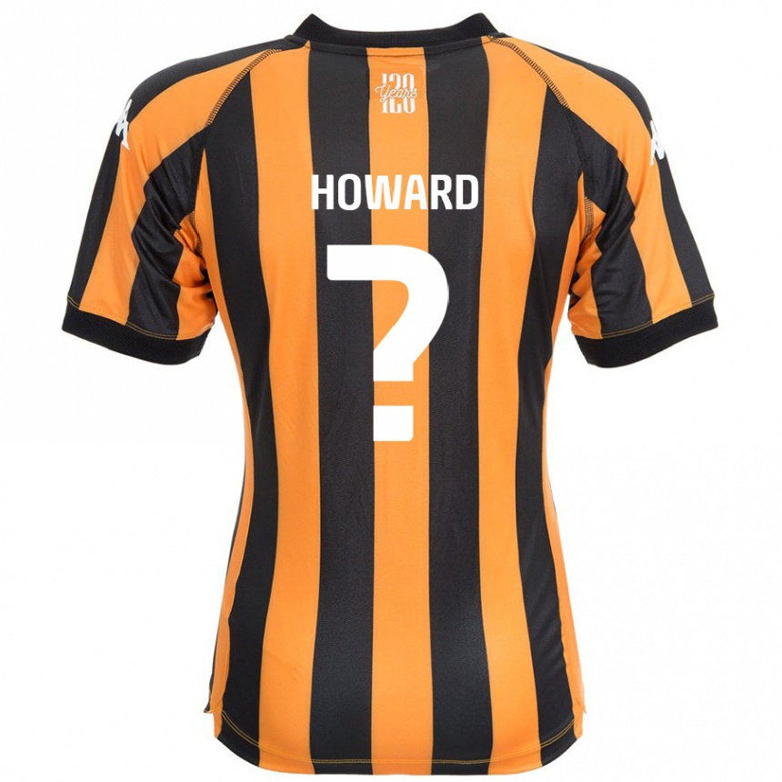 גברים כדורגל Archie Howard #0 ענבר שחור ג'רזי ביתית 2024/25