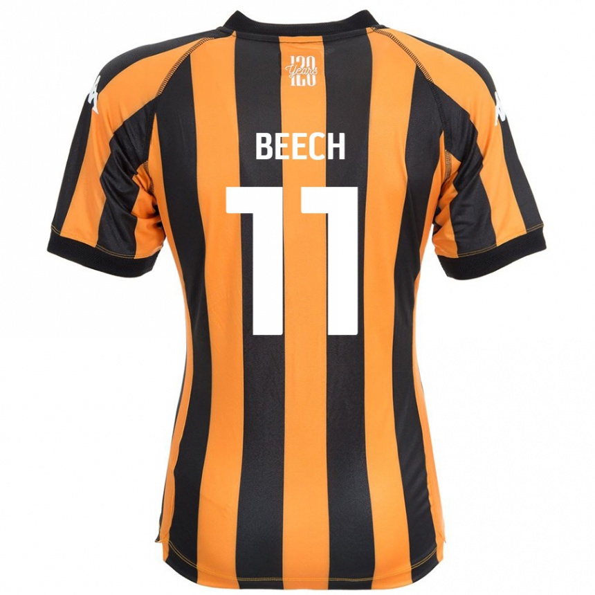 גברים כדורגל Rebecca Beech #11 ענבר שחור ג'רזי ביתית 2024/25