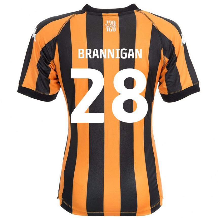 גברים כדורגל Aoife Brannigan #28 ענבר שחור ג'רזי ביתית 2024/25
