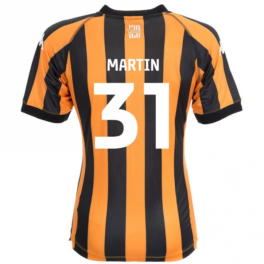 גברים כדורגל Faith Martin #31 ענבר שחור ג'רזי ביתית 2024/25