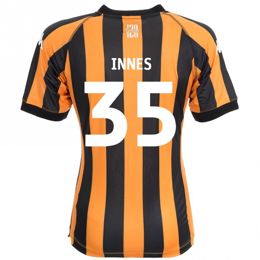 גברים כדורגל Emma Innes #35 ענבר שחור ג'רזי ביתית 2024/25