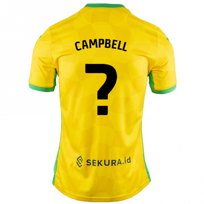 גברים כדורגל Brandon Campbell #0 צהוב ירוק ג'רזי ביתית 2024/25