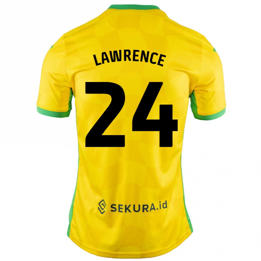 גברים כדורגל Rachel Lawrence #24 צהוב ירוק ג'רזי ביתית 2024/25