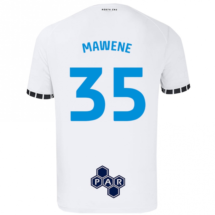 גברים כדורגל Noah Mawene #35 לָבָן ג'רזי ביתית 2024/25