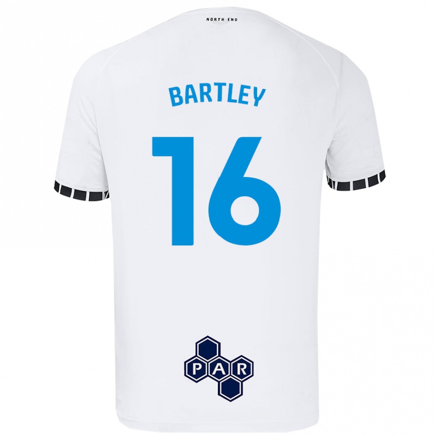 גברים כדורגל Melanie Bartley #16 לָבָן ג'רזי ביתית 2024/25