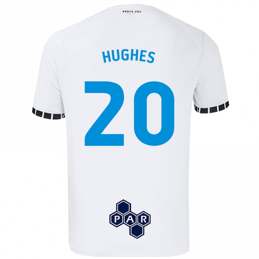 גברים כדורגל Amy Hughes #20 לָבָן ג'רזי ביתית 2024/25