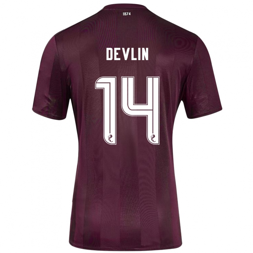 גברים כדורגל Cammy Devlin #14 בורדו ג'רזי ביתית 2024/25
