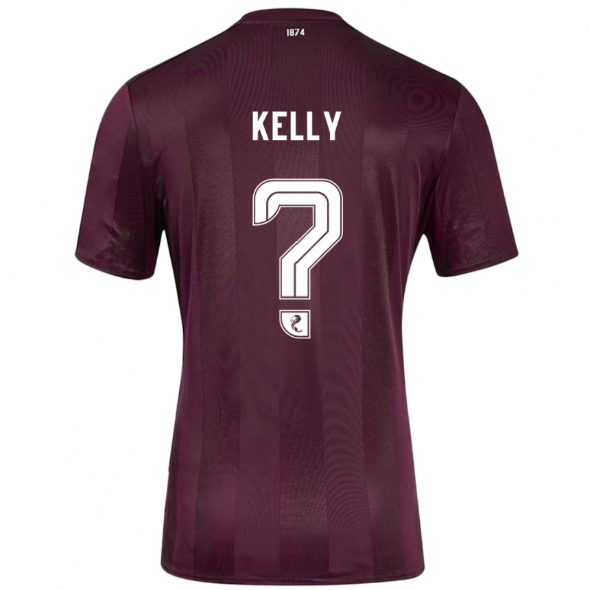 גברים כדורגל Ryan Kelly #0 בורדו ג'רזי ביתית 2024/25