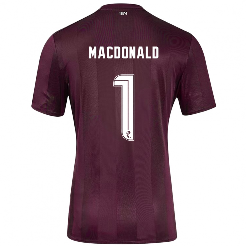 גברים כדורגל Jamie Macdonald #1 בורדו ג'רזי ביתית 2024/25