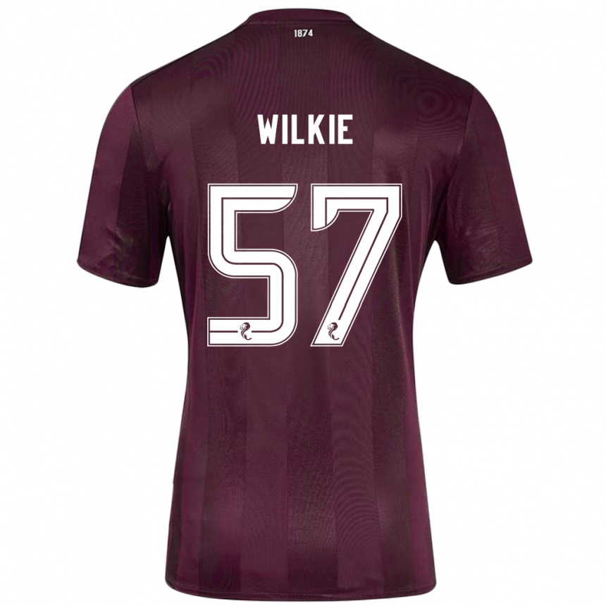 גברים כדורגל Coupar Wilkie #57 בורדו ג'רזי ביתית 2024/25
