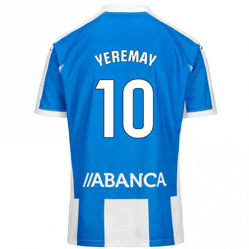 גברים כדורגל Yeremay Hernández #10 כחול לבן ג'רזי ביתית 2024/25