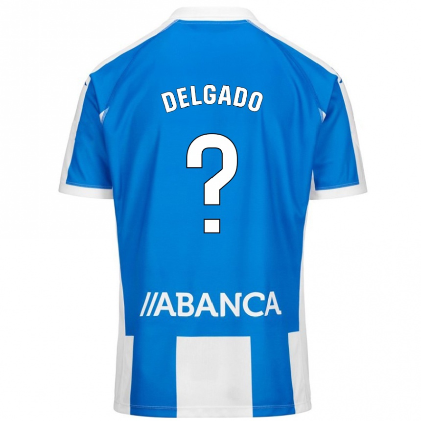 גברים כדורגל Álex Delgado #0 כחול לבן ג'רזי ביתית 2024/25