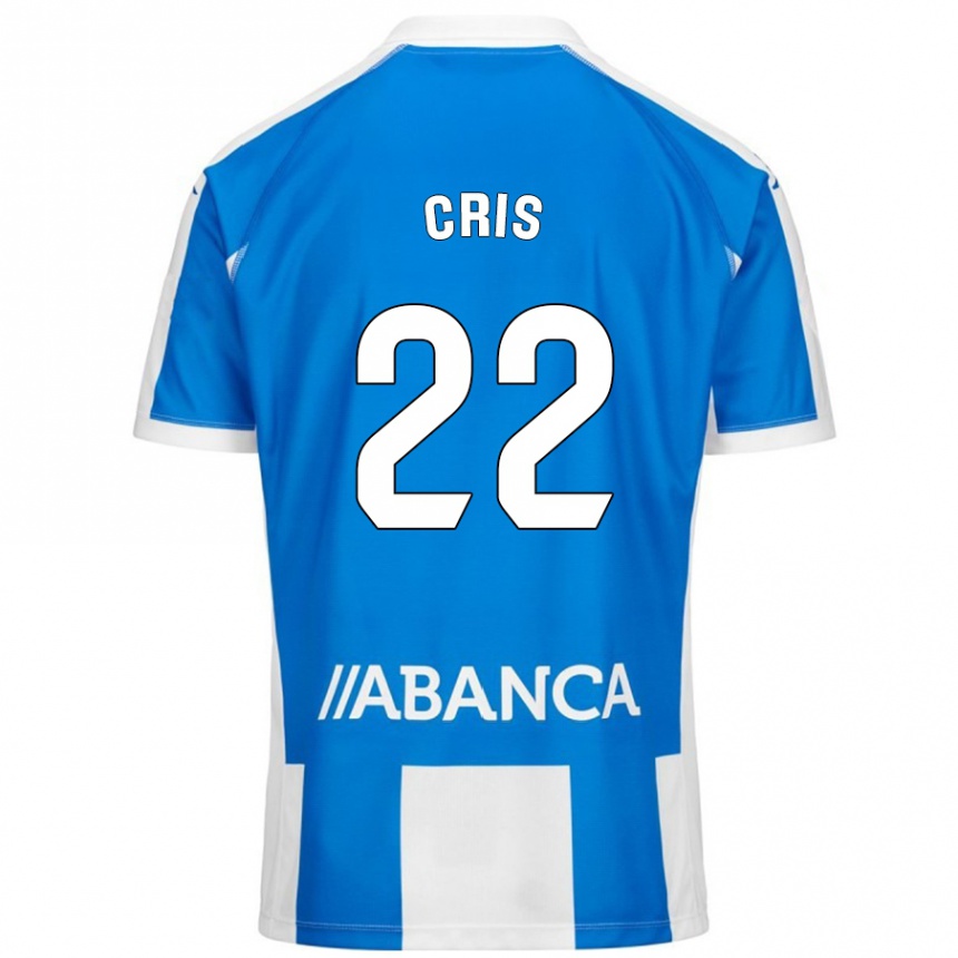 גברים כדורגל Cris #22 כחול לבן ג'רזי ביתית 2024/25