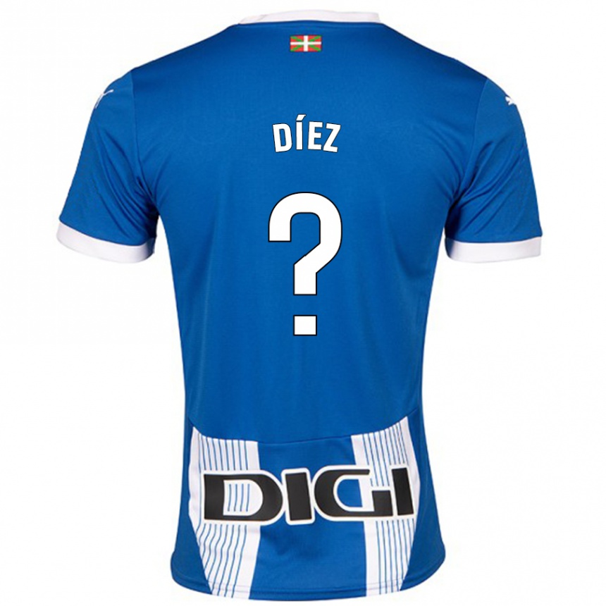 גברים כדורגל Victor Díez #0 כְּחוֹל ג'רזי ביתית 2024/25