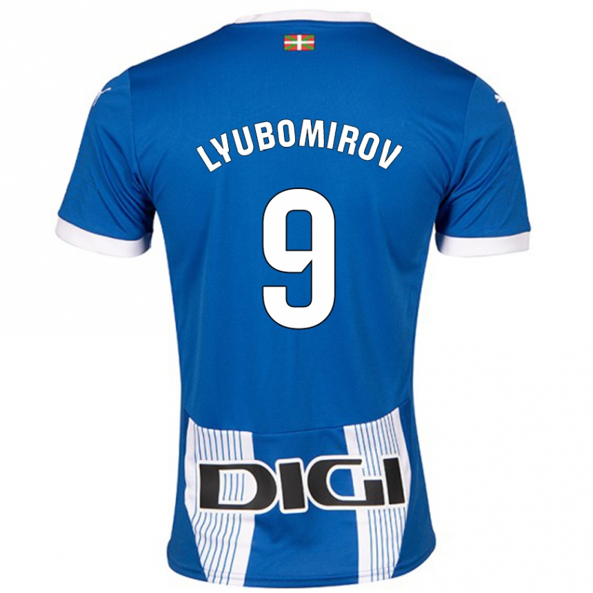 גברים כדורגל Daniel Lyubomirov #9 כְּחוֹל ג'רזי ביתית 2024/25