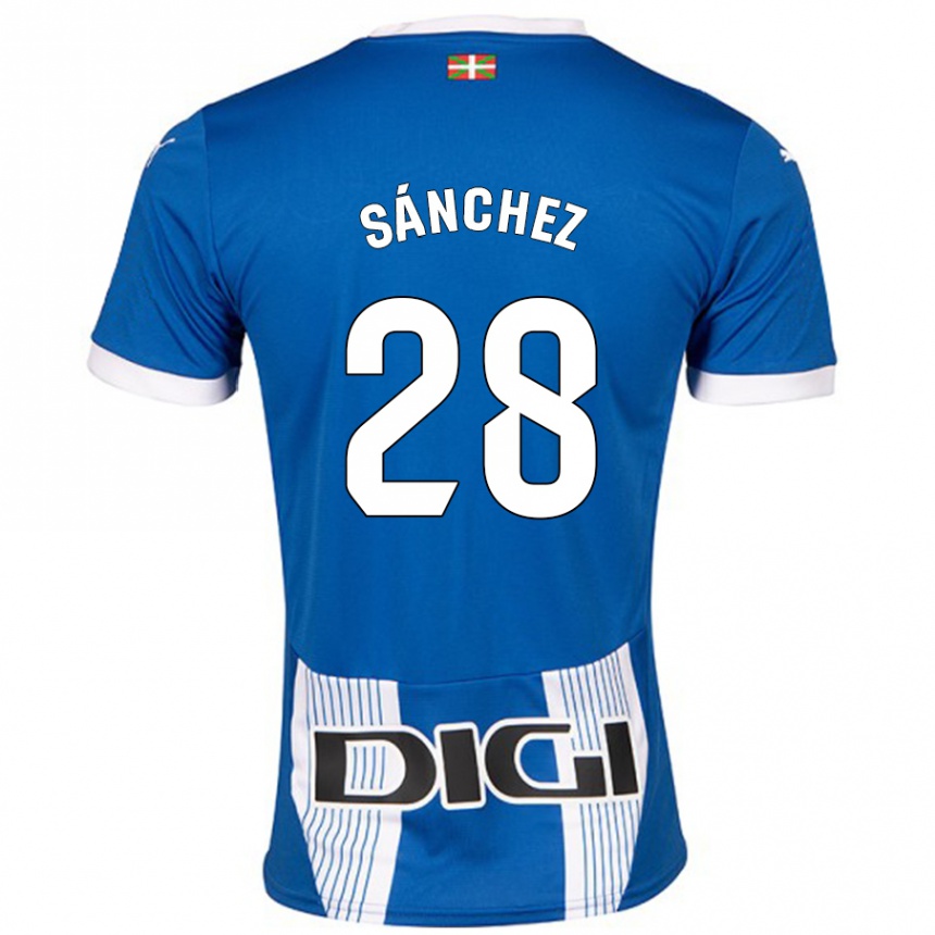 גברים כדורגל Ander Sánchez #28 כְּחוֹל ג'רזי ביתית 2024/25