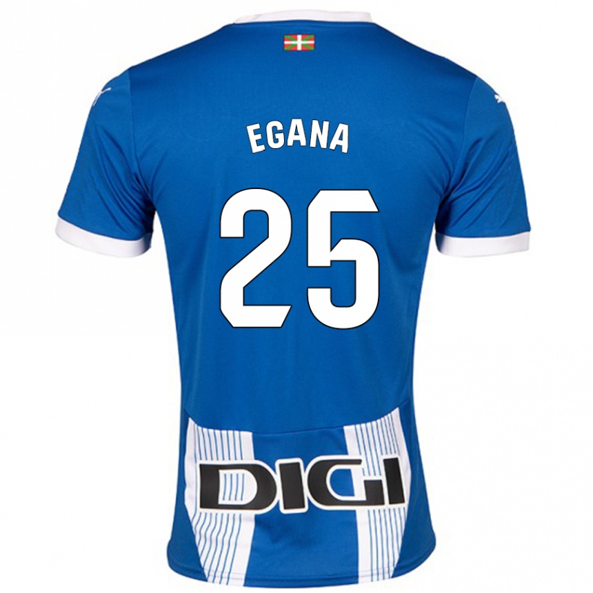 גברים כדורגל Eider Egaña #25 כְּחוֹל ג'רזי ביתית 2024/25