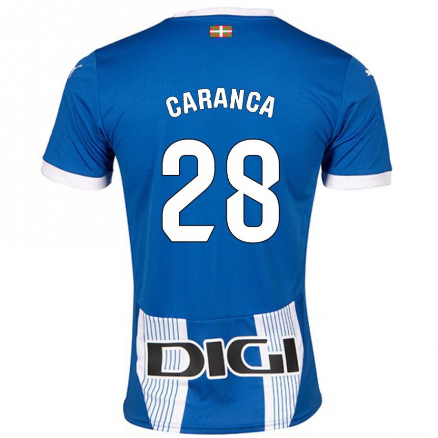 גברים כדורגל Sara Caranca #28 כְּחוֹל ג'רזי ביתית 2024/25