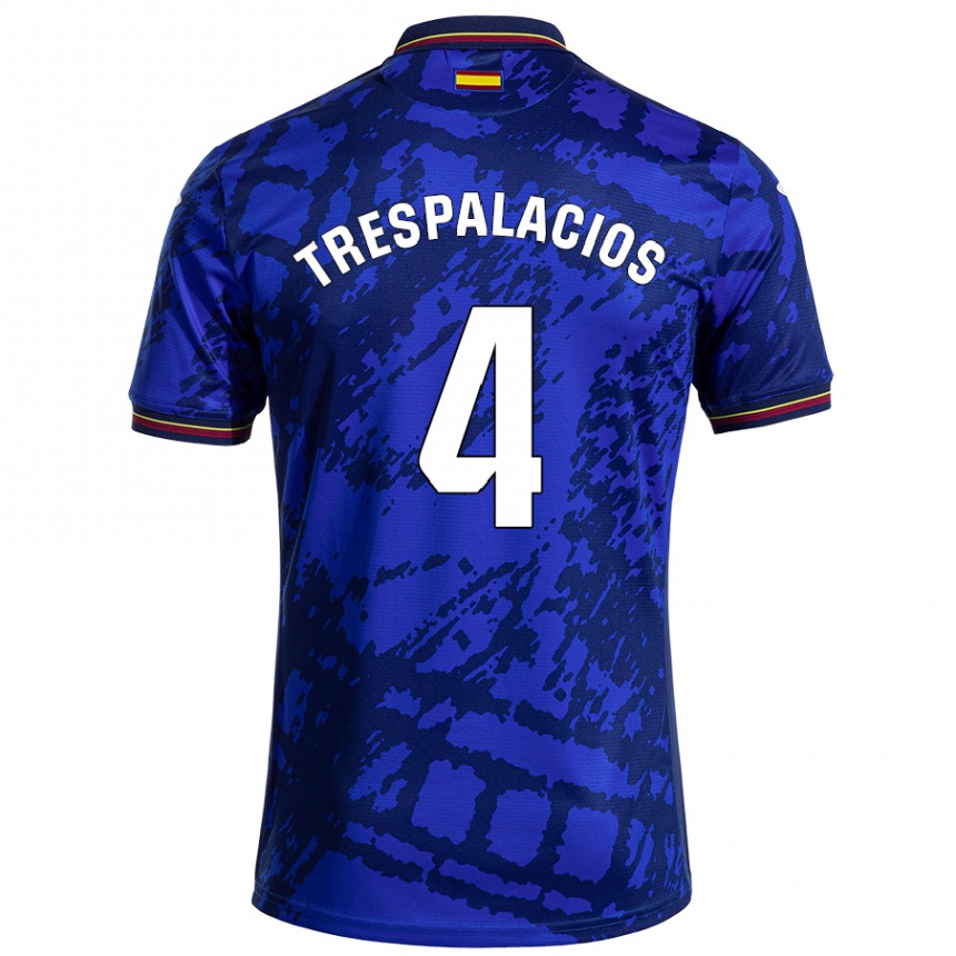 גברים כדורגל Adrián Trespalacios #4 כחול כהה יותר ג'רזי ביתית 2024/25
