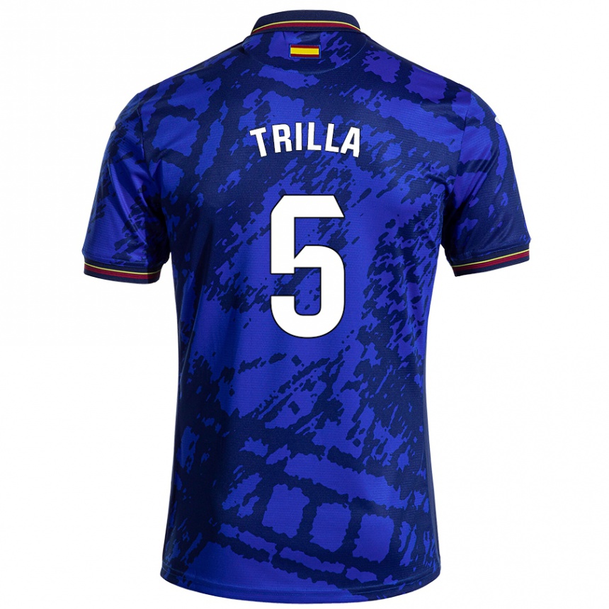 גברים כדורגל Guillem Trilla #5 כחול כהה יותר ג'רזי ביתית 2024/25