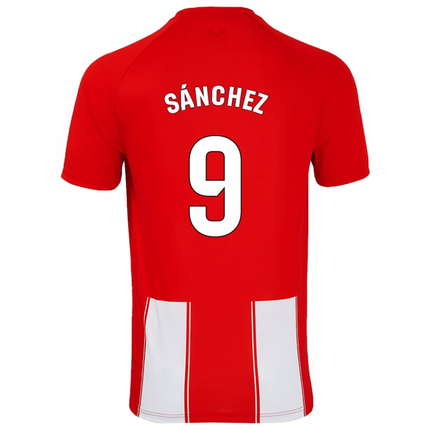 גברים כדורגל Loren Sánchez #9 אדום לבן ג'רזי ביתית 2024/25