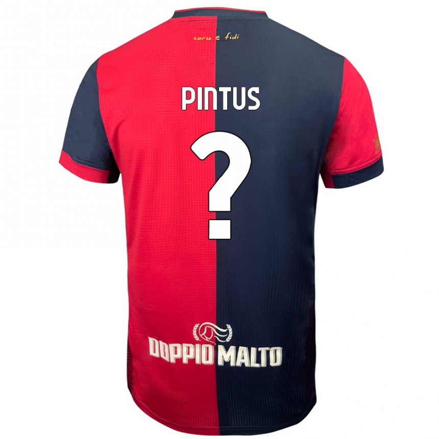 גברים כדורגל Luca Pintus #0 אדום כחול כהה יותר ג'רזי ביתית 2024/25