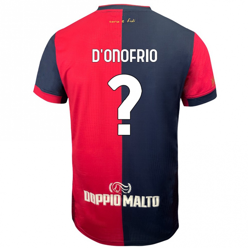 גברים כדורגל Vincenzo D'onofrio #0 אדום כחול כהה יותר ג'רזי ביתית 2024/25