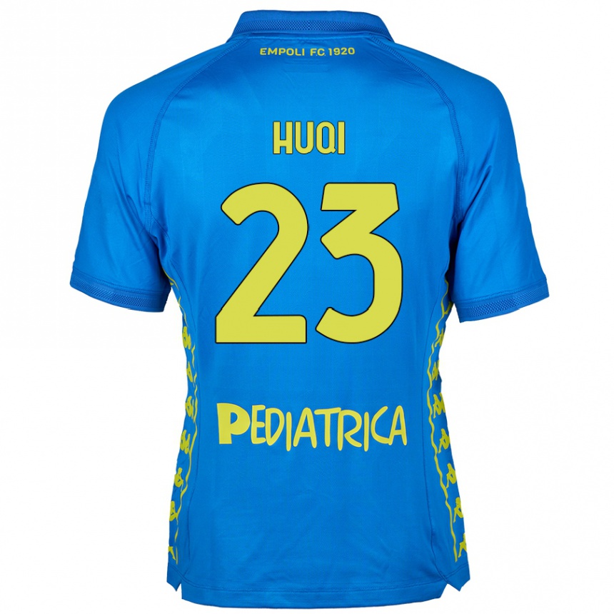 גברים כדורגל Mattia Huqi #23 כְּחוֹל ג'רזי ביתית 2024/25